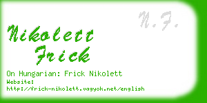 nikolett frick business card